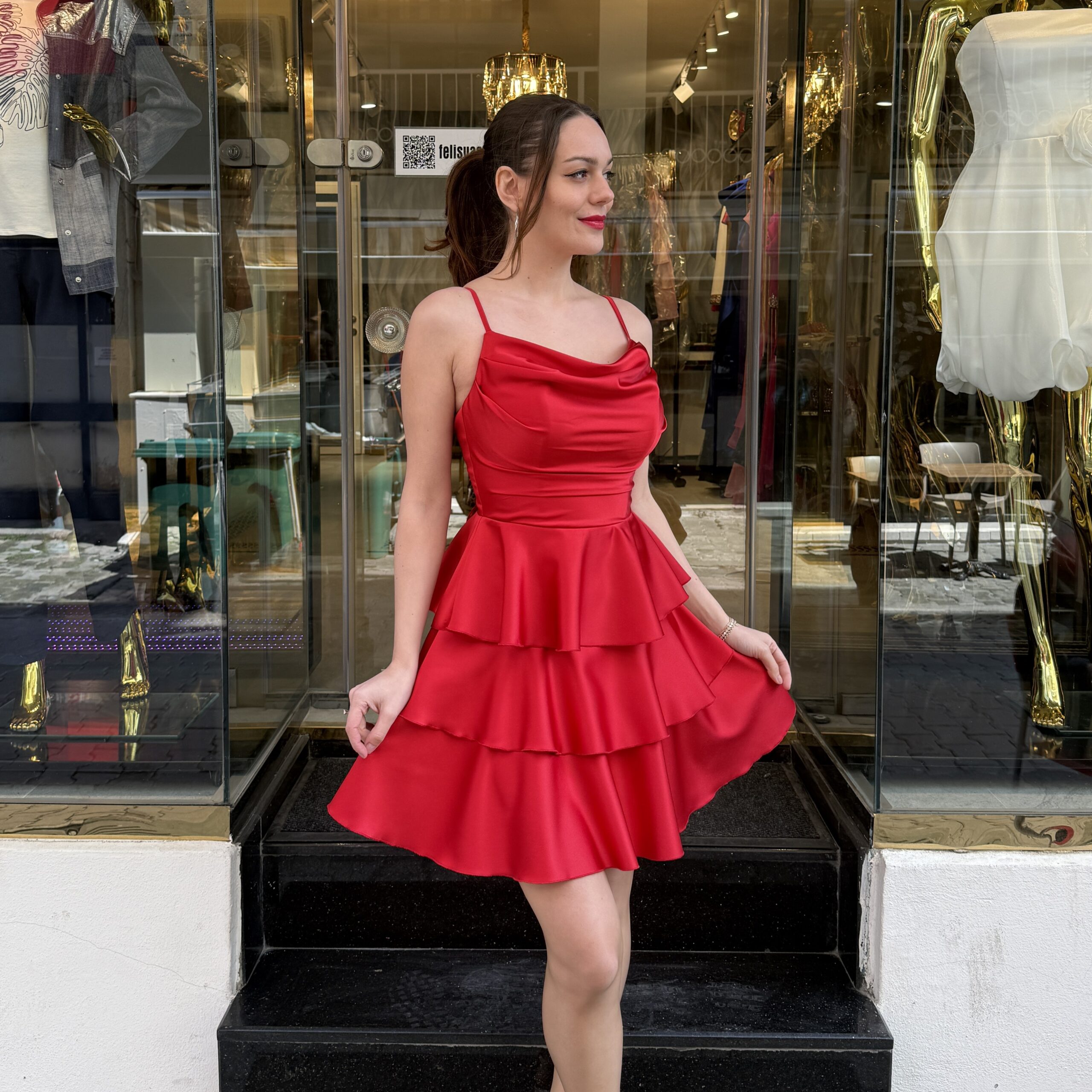 Alina Kısa Abiye - Görsel 9