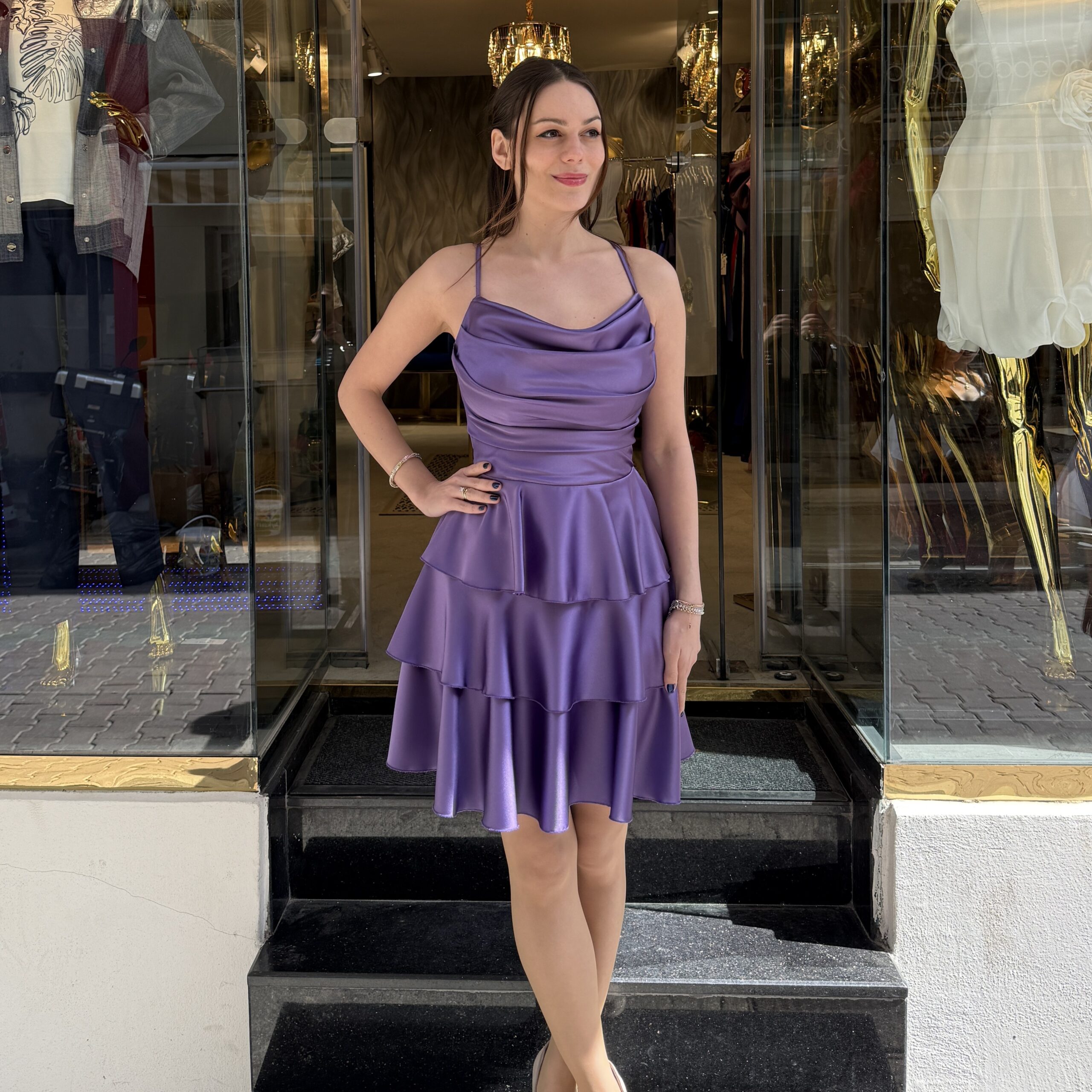 Alina Kısa Abiye - Görsel 6