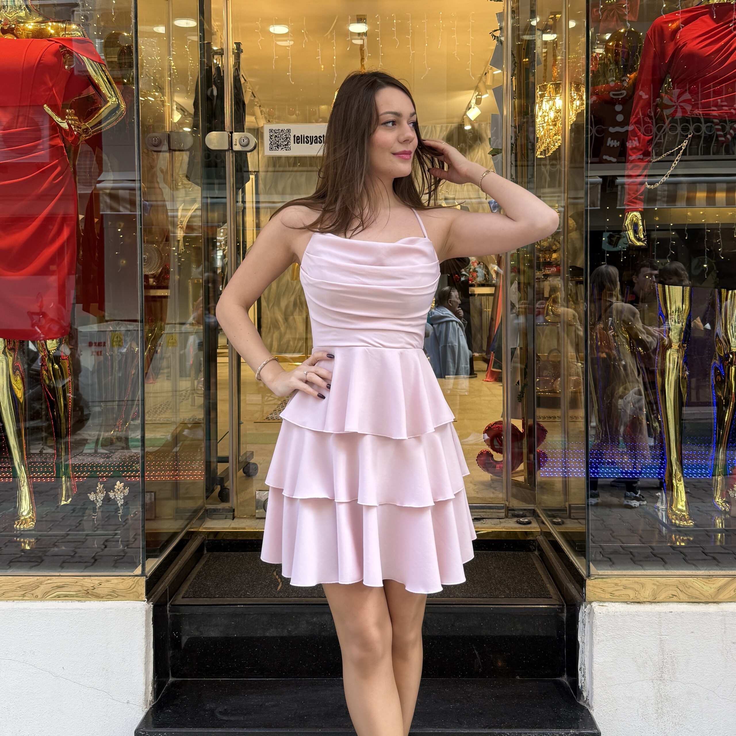 Flora Kısa Abiye - Görsel 5