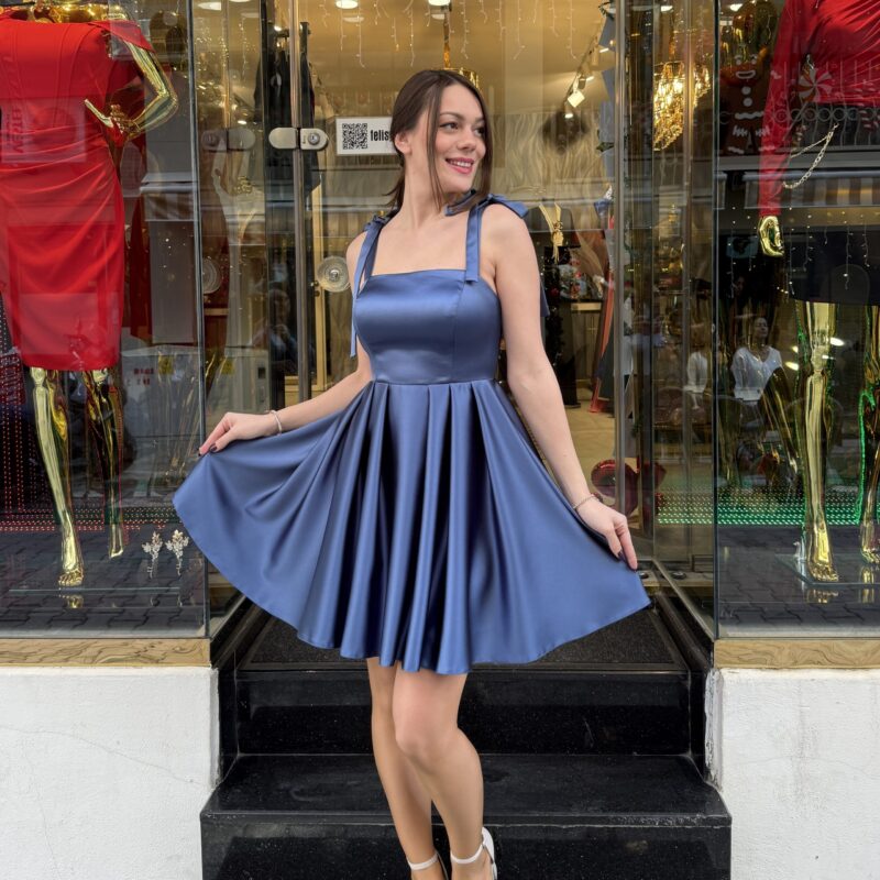 Shoulder Tie Kısa Abiye