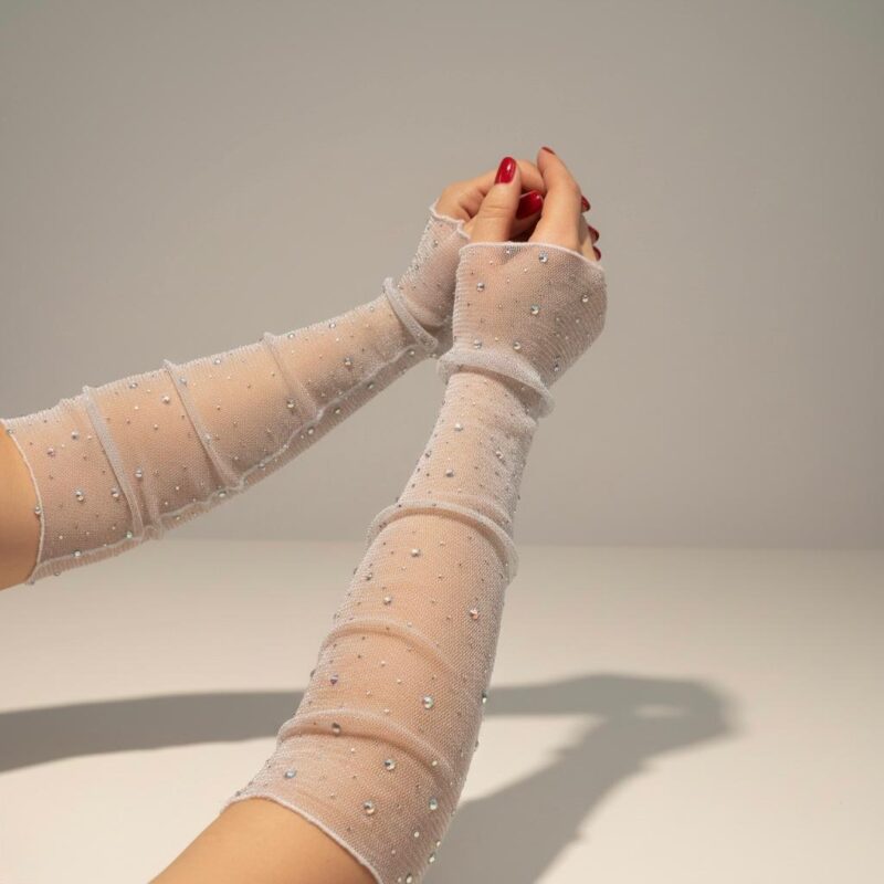 Taşlı Parmaksız Eldiven