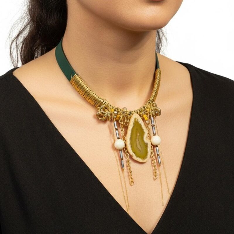 Orenda Jewelry Sarı Akik Choker