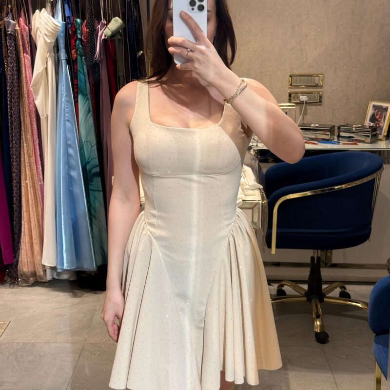 Olivia Taşlı Kısa Elbise
